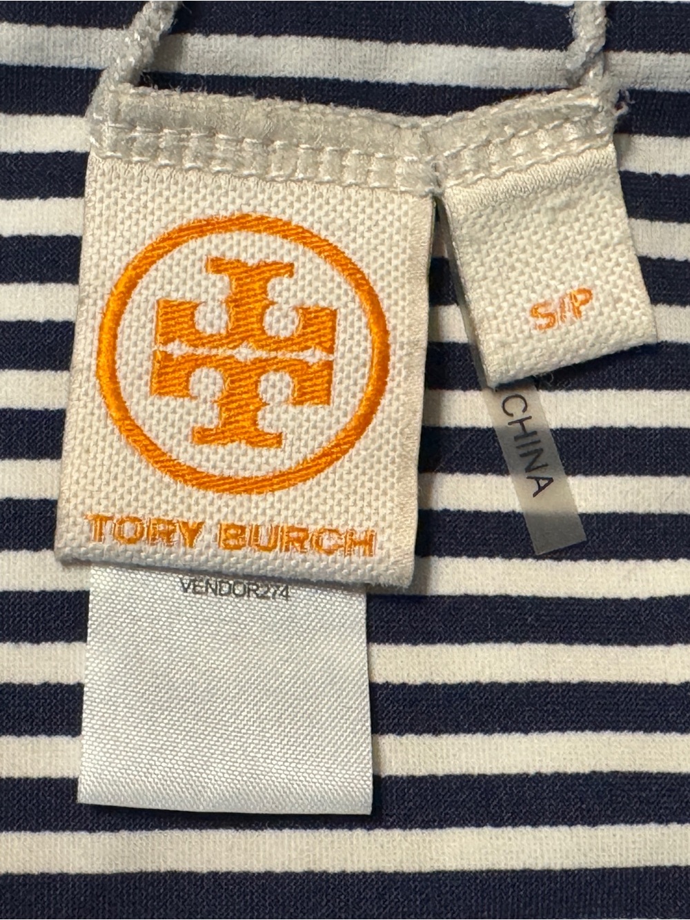 Tory Burch Acoma 3 Piece Reversible String Bikini Skirt Eurojersey Navy Stripe S - Picture 12 of 14